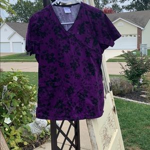 Beautiful purple and blk scrub top